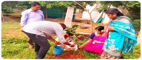 Plantation done by ECE department at ANITS campus